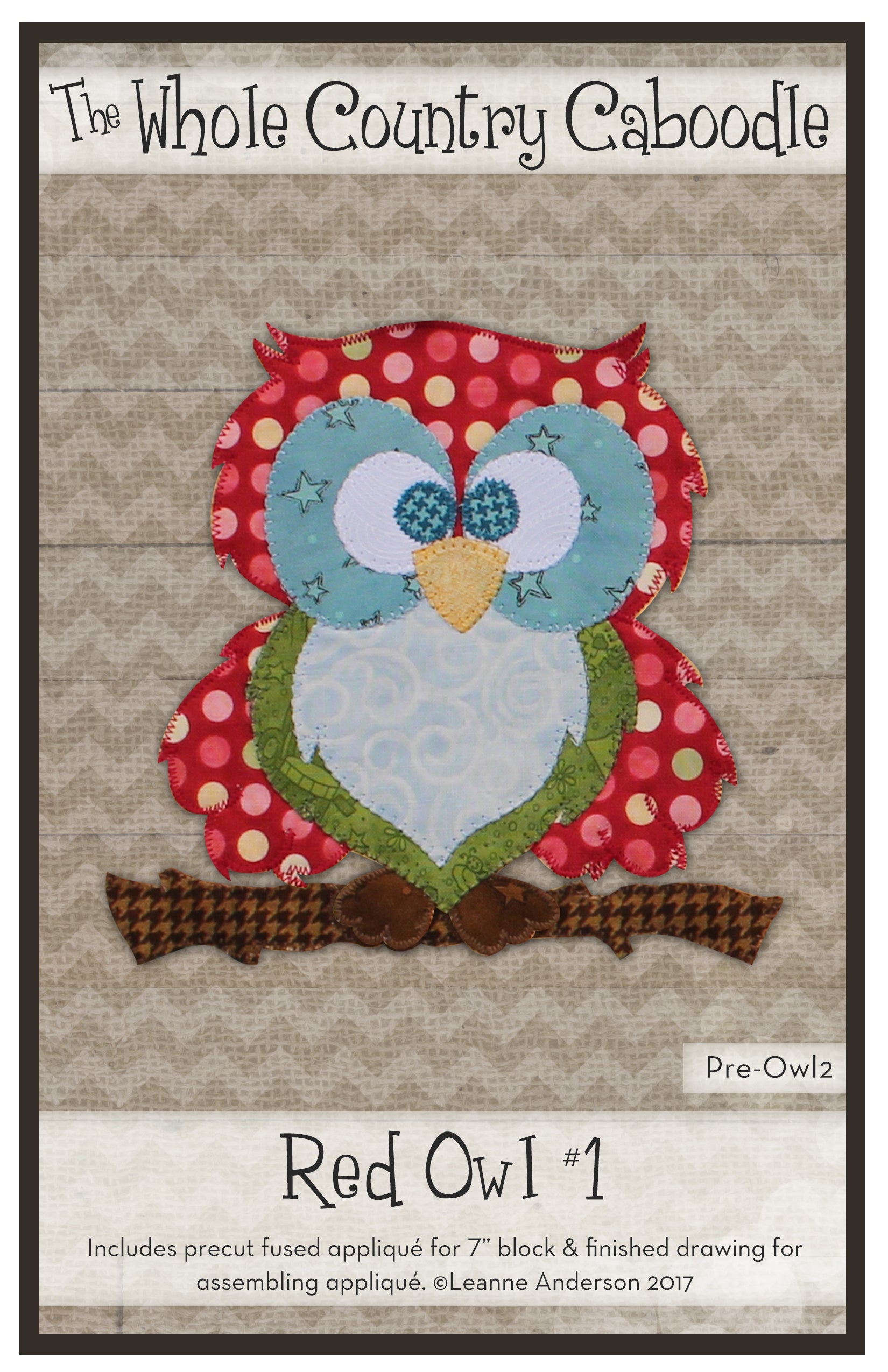 Red Owl #1 Applique