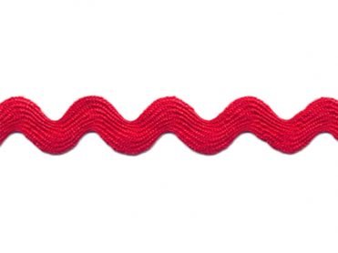 Large Red Ric Rac - 1 yd Cut