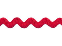 Large Red Ric Rac - 1 yd Cut