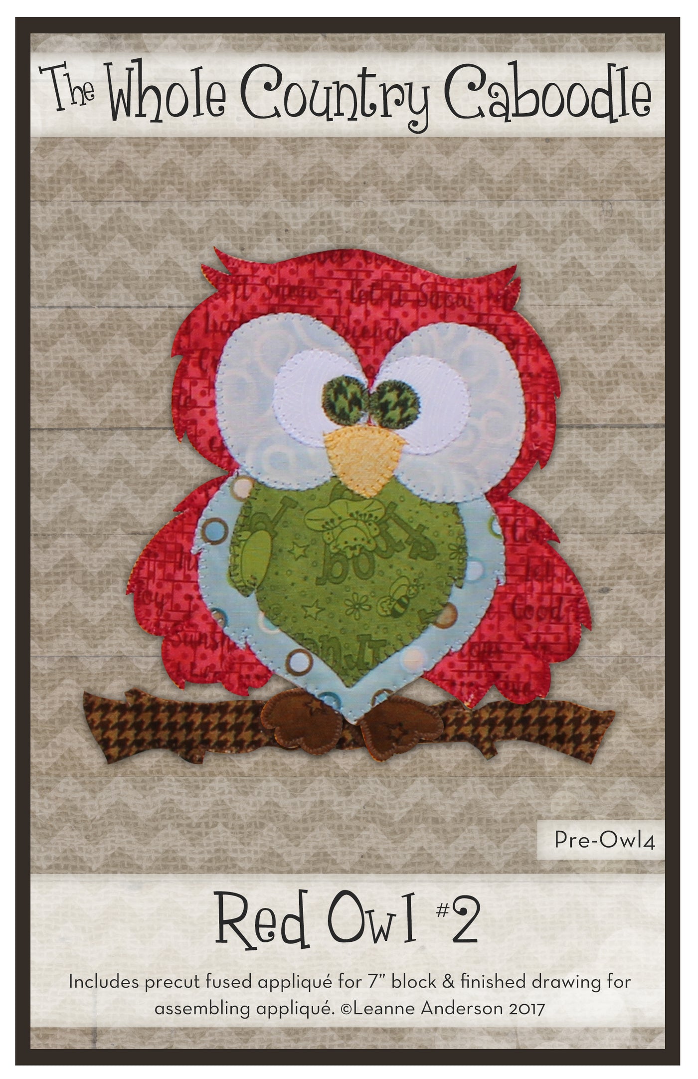 Red Owl #2 Applique