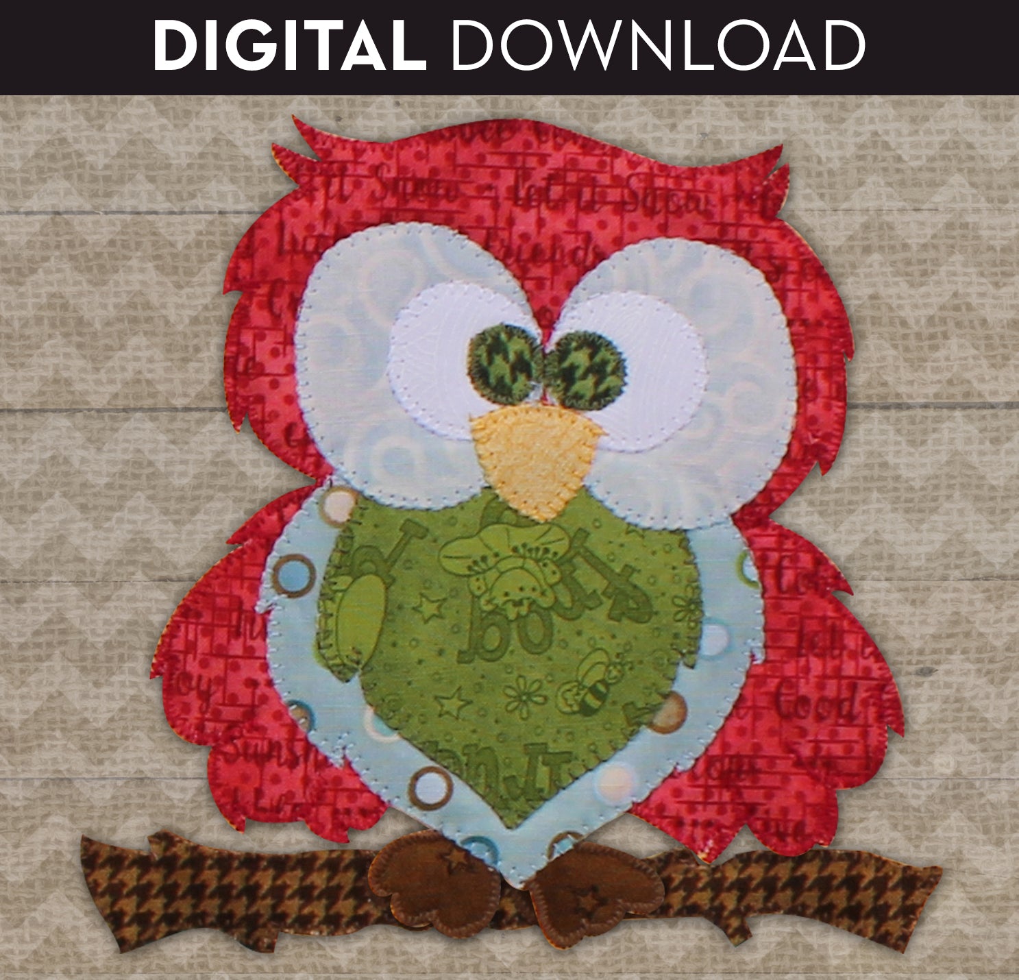 Red Owl #2 Applique