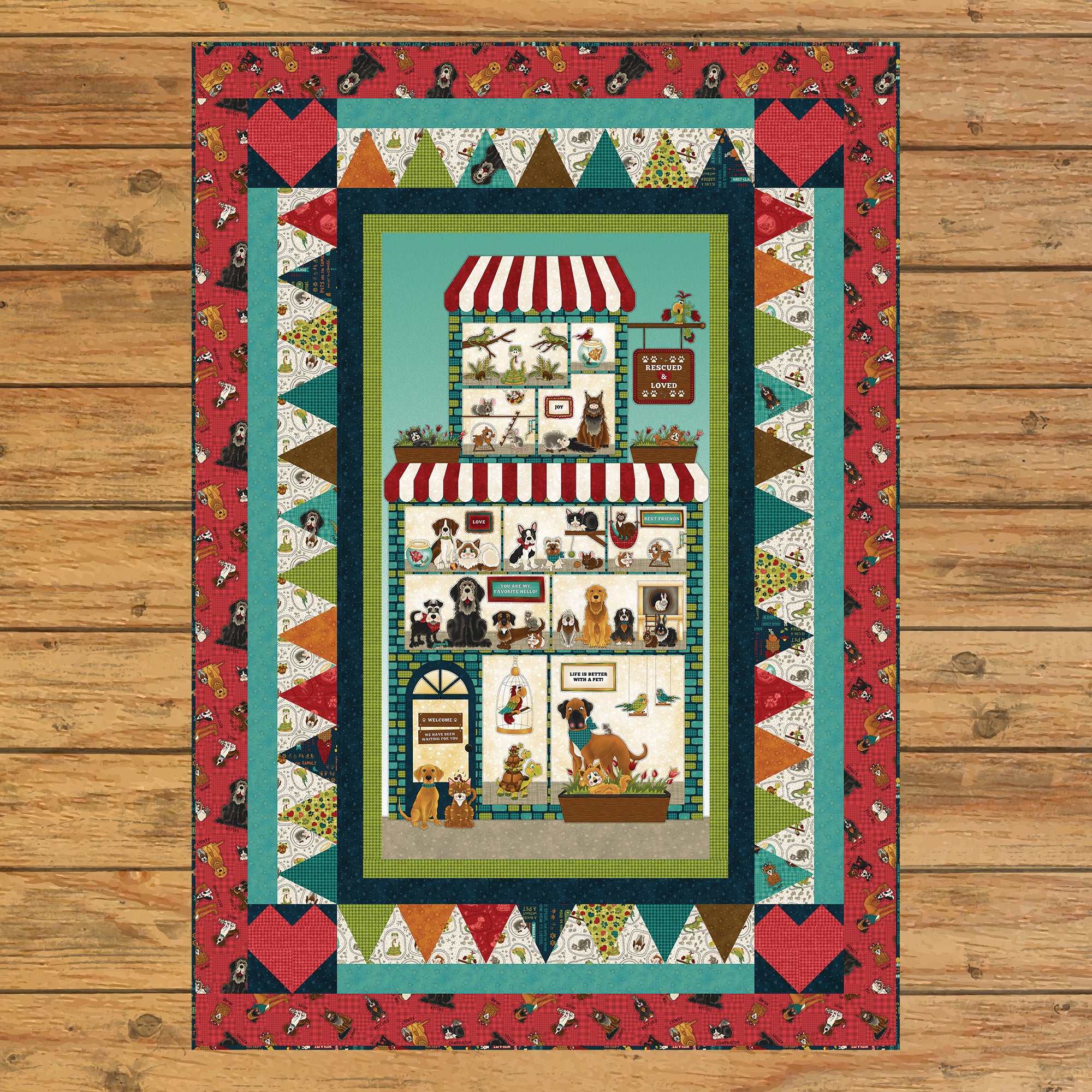 Rescued & Loved Panel Quilt Kit Option #1