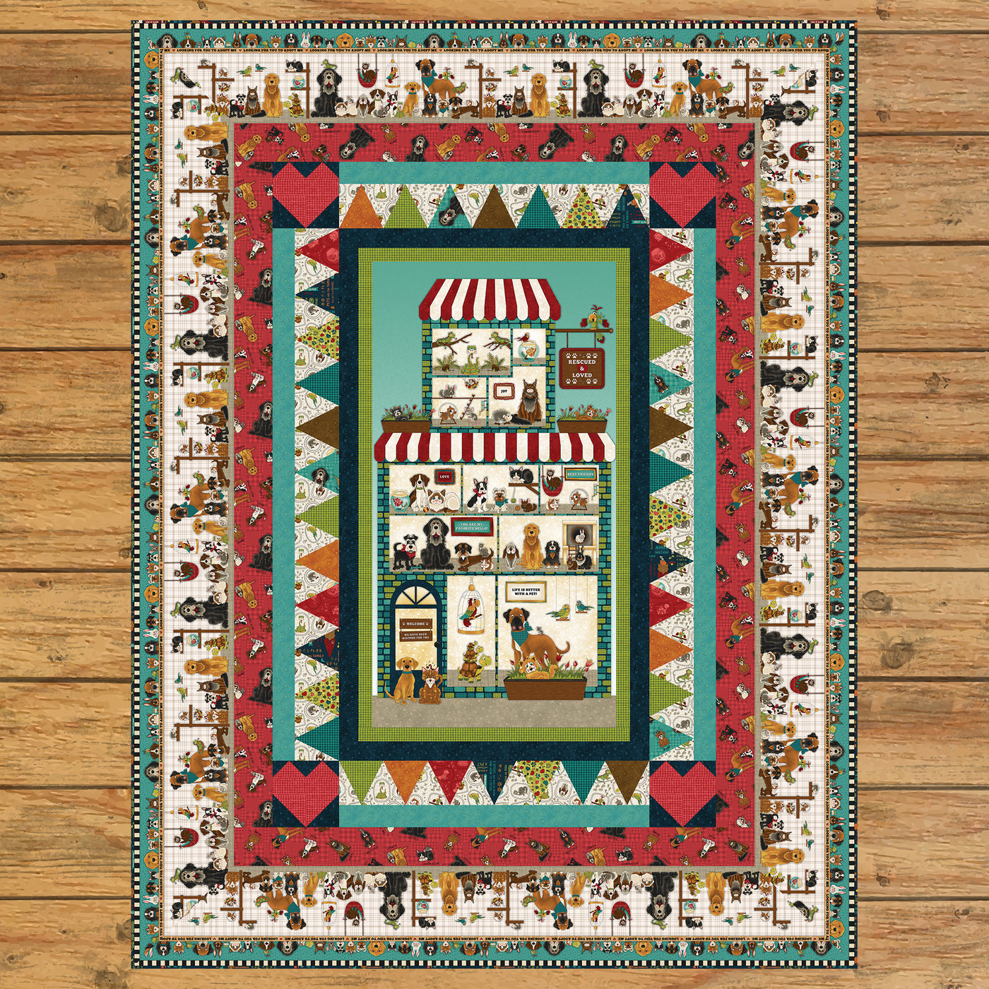 Rescued & Loved Panel Quilt Kit Option #2