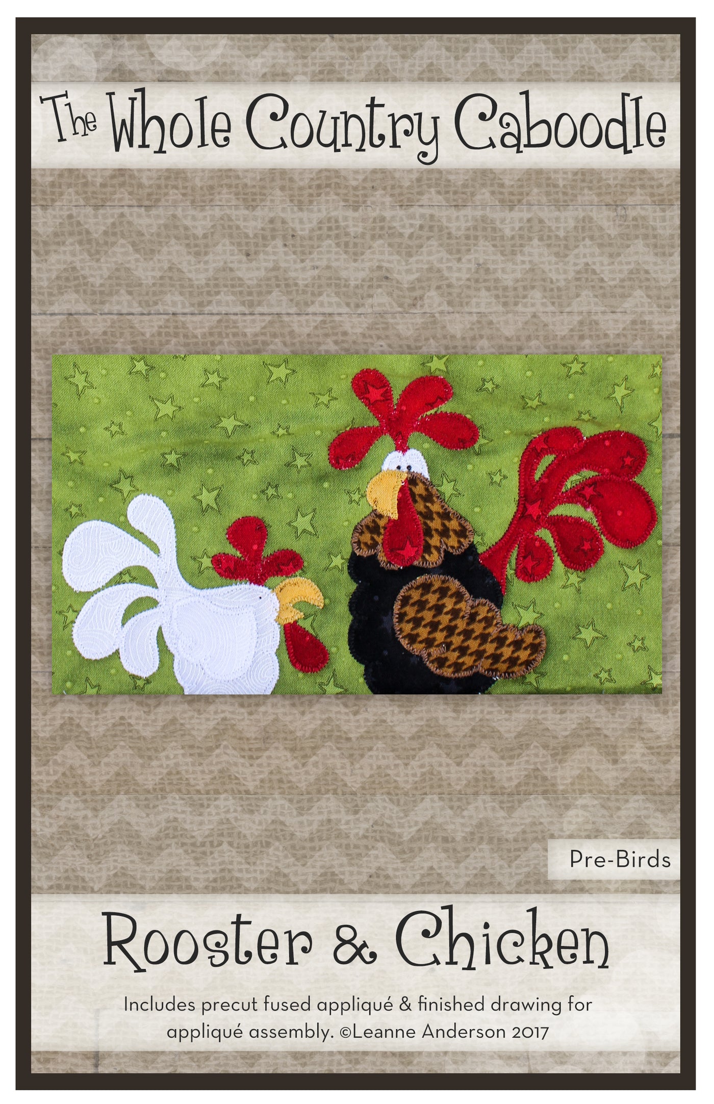 Rooster & Chicken Applique