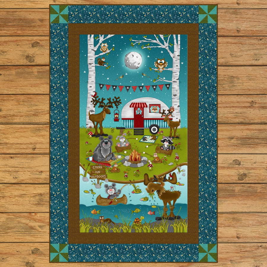 S'more Fun Outdoors Simple Panel Quilt 1
