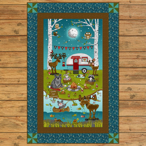 S'more Fun Outdoors Simple Panel Quilt 1
