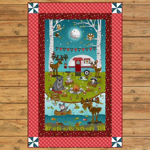 S'more Fun Outdoors Simple Panel Quilt 2