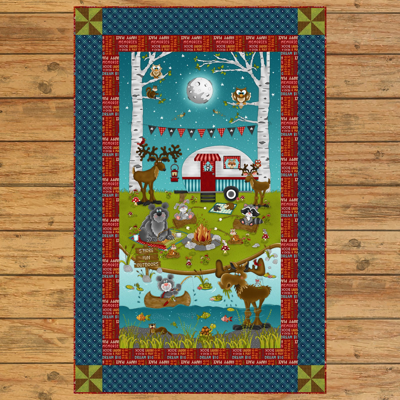 S'more Fun Outdoors Simple Panel Quilt 3