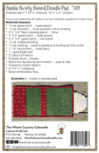 Santa Swirly Beard Doodle Pad Pattern