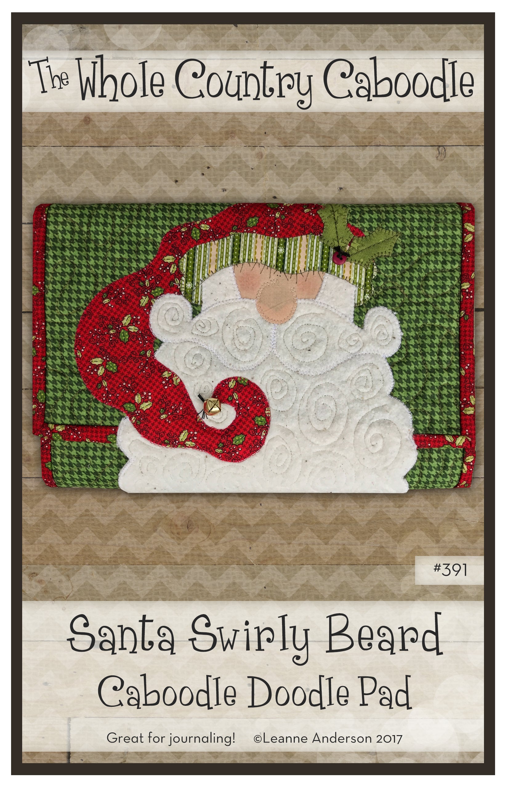 Santa Swirly Beard Doodle Pad Pattern