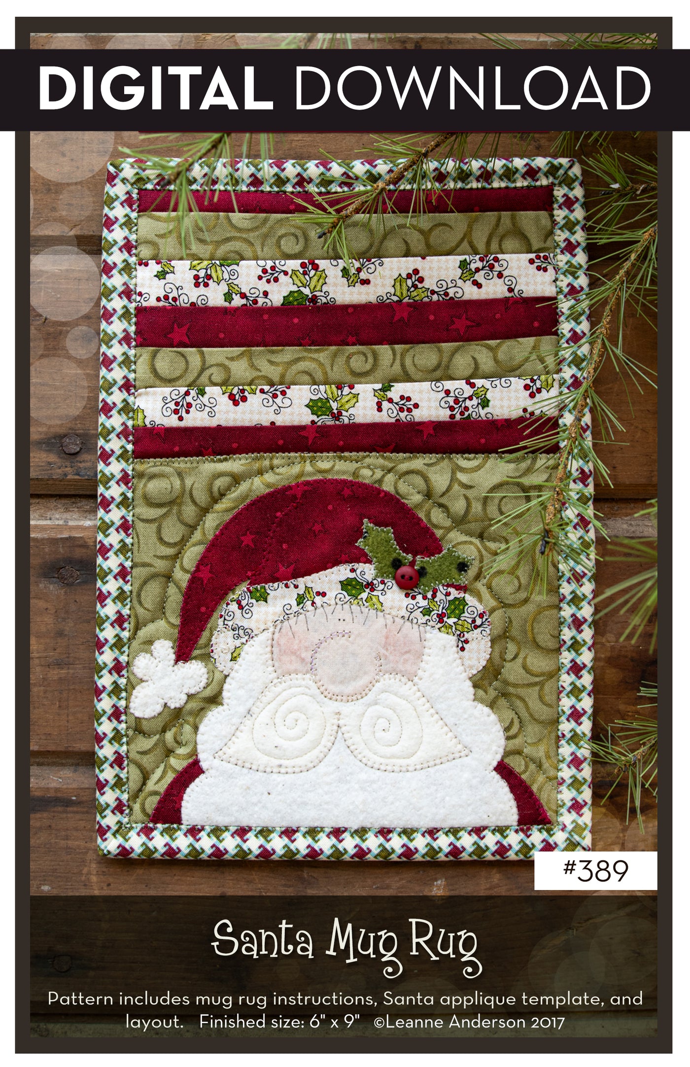 Santa Mug Rug Pattern