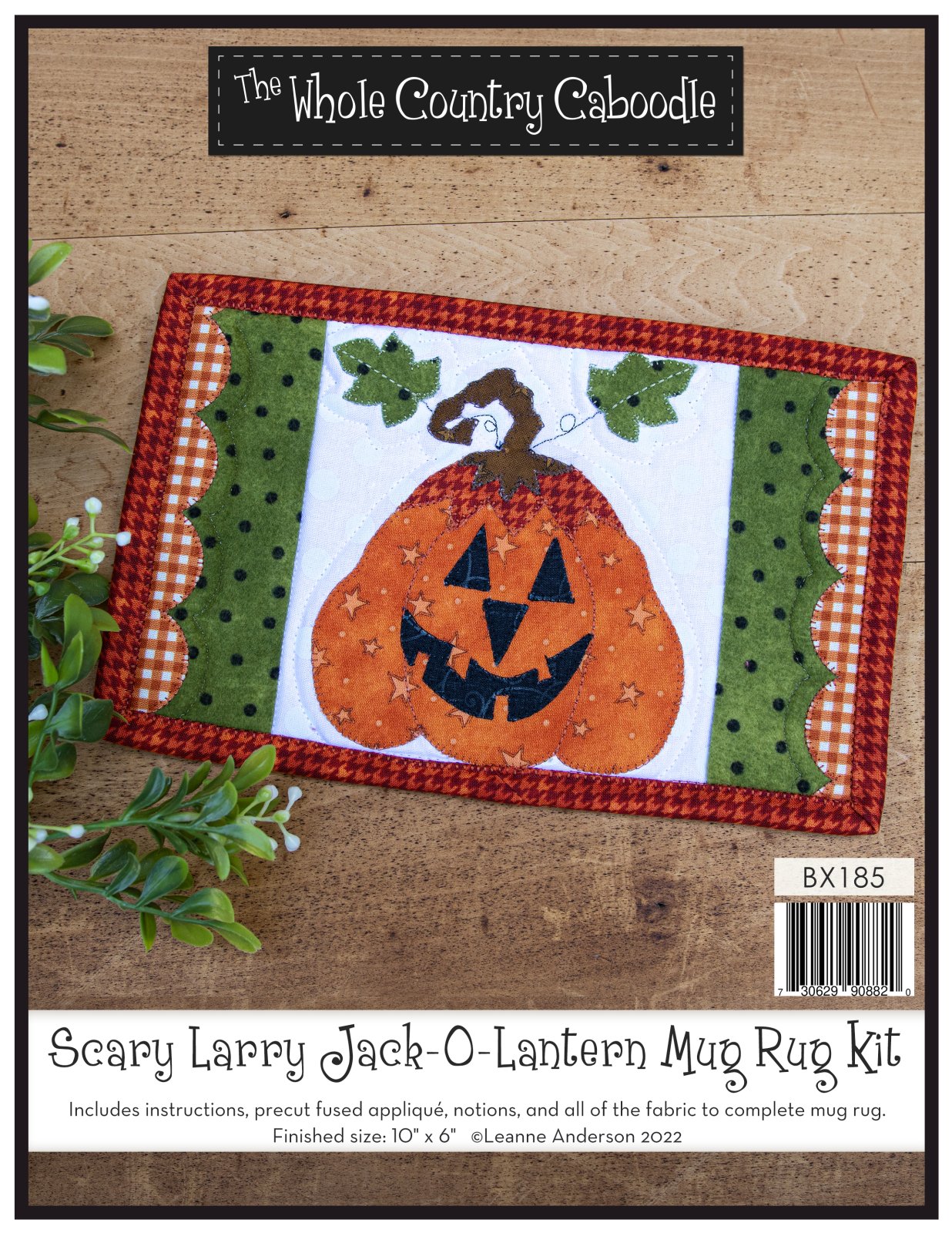 Scary Larry Jack-O-Lantern Mug Rug Kit