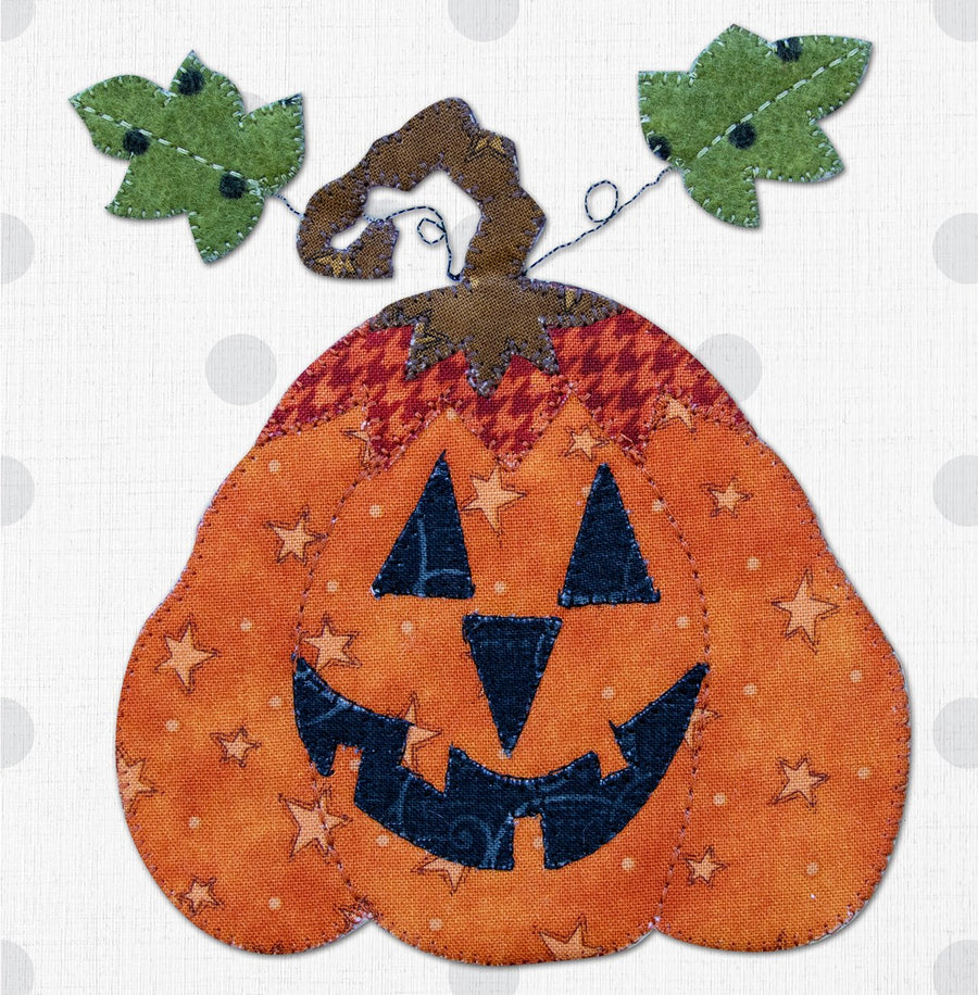 Scary Larry Jack O Lantern Applique