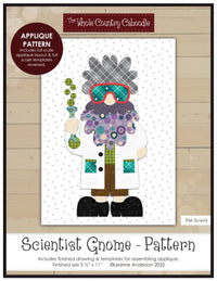Scientist Gnome Applique