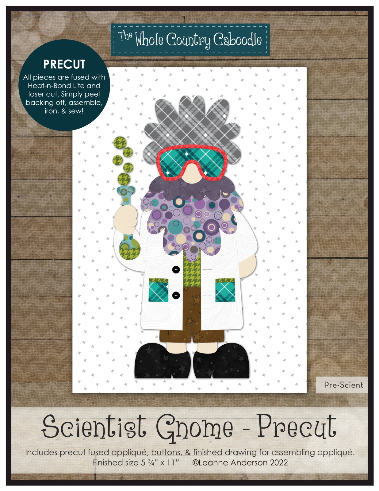 Scientist Gnome Applique