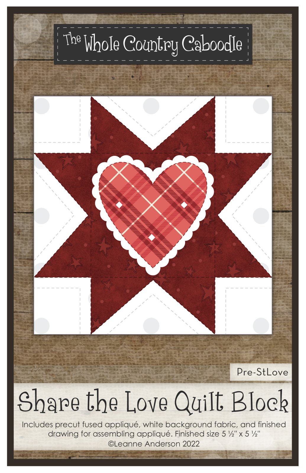 Share The Love Quilt Block Applique