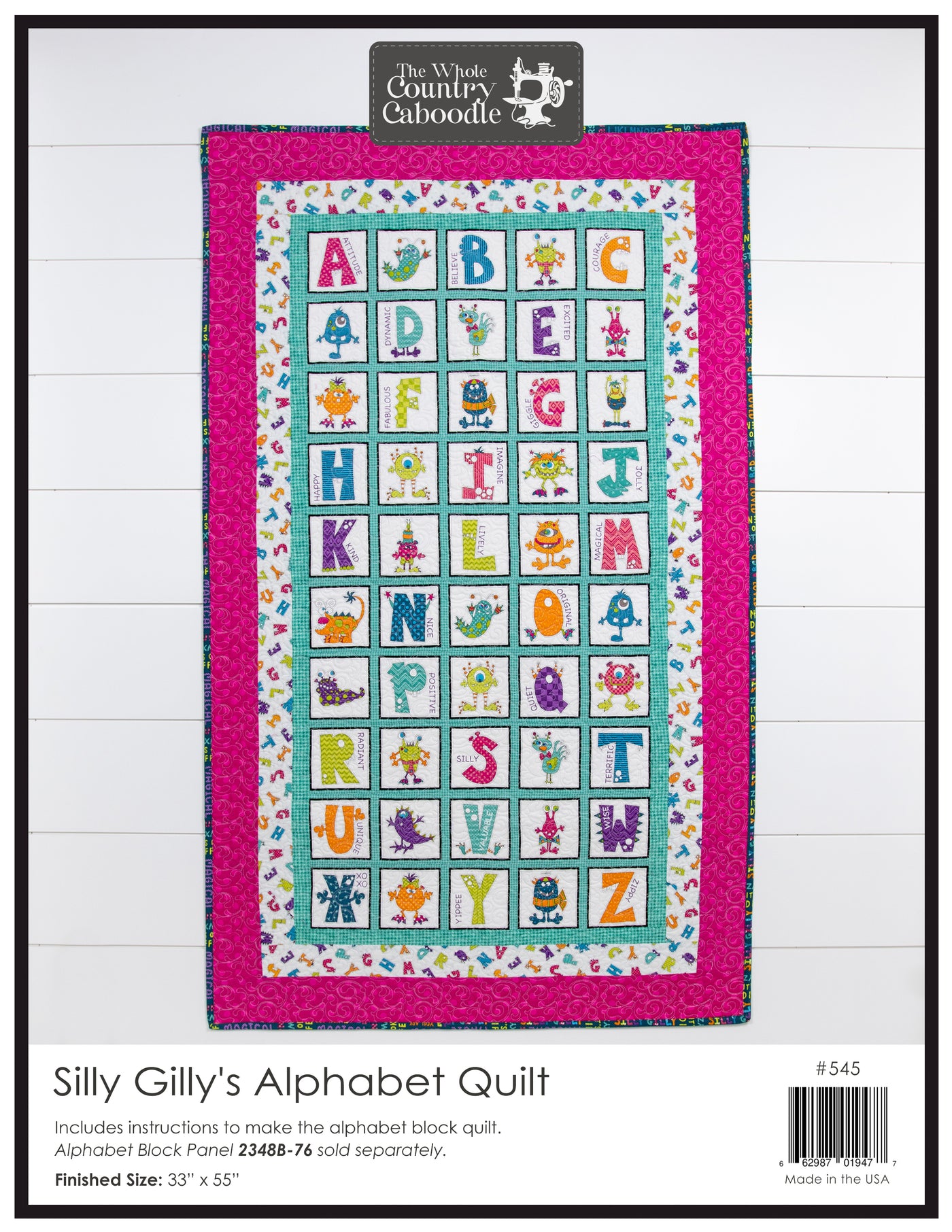 Silly Gilly's Alphabet Quilt Pattern