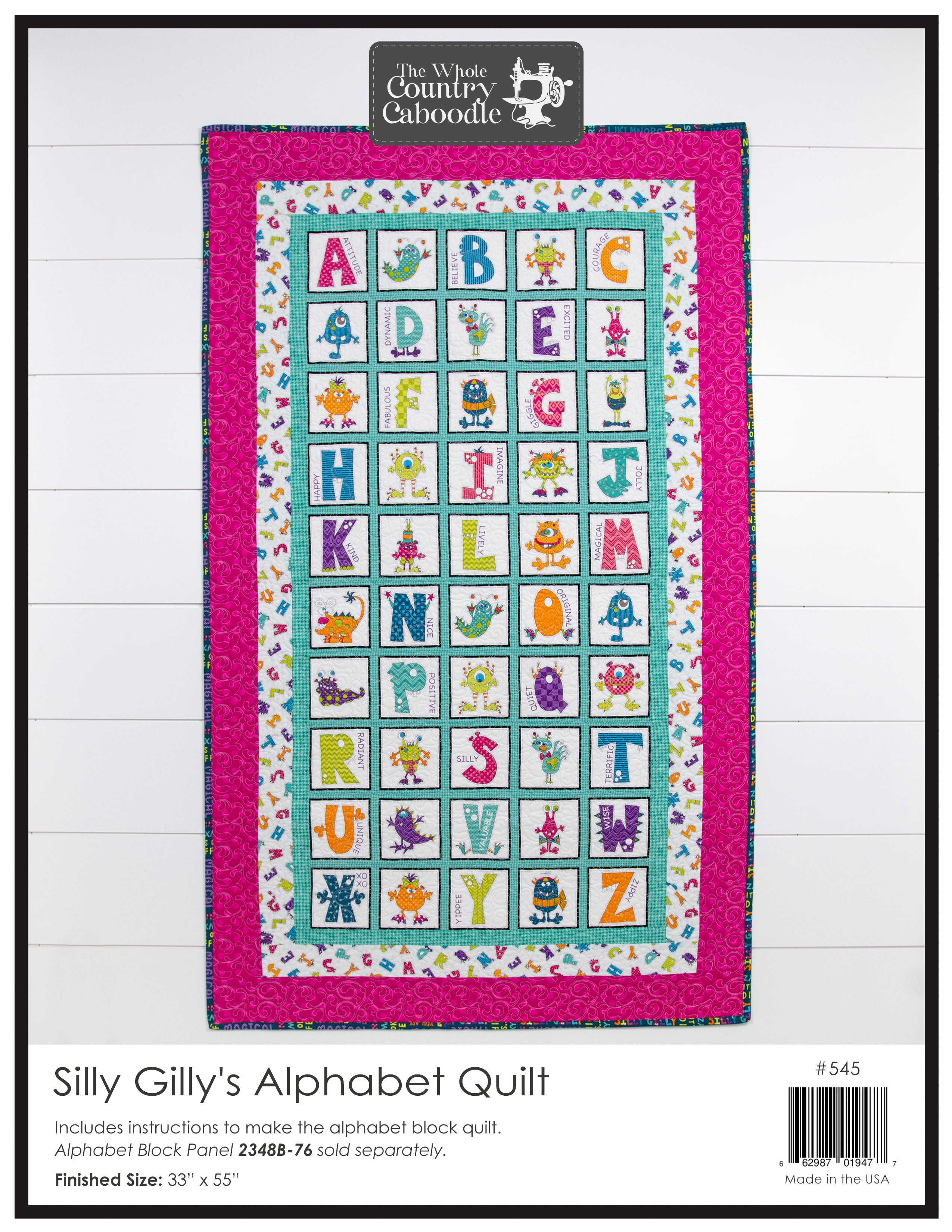 Silly Gilly's Alphabet Quilt Pattern