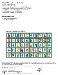 Silly Gilly's Alphabet Quilt Kit