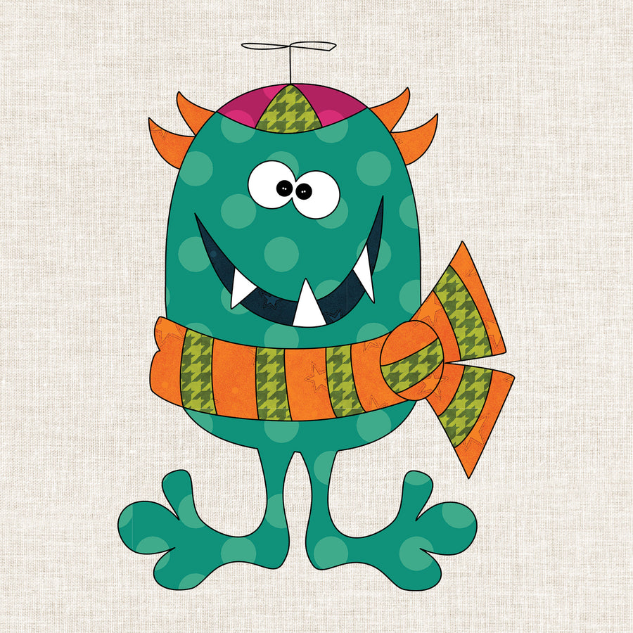 Little Boy Monster Applique