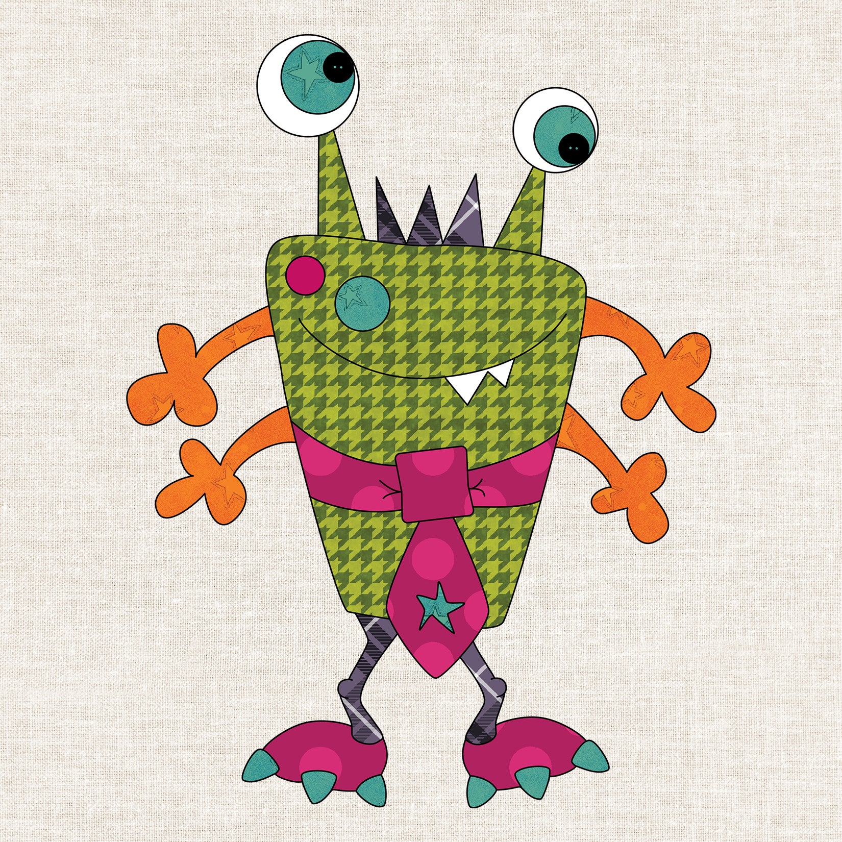 Necktie Monster Applique