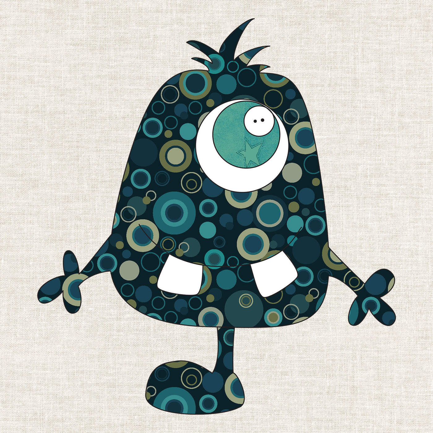 One Leg Monster Applique