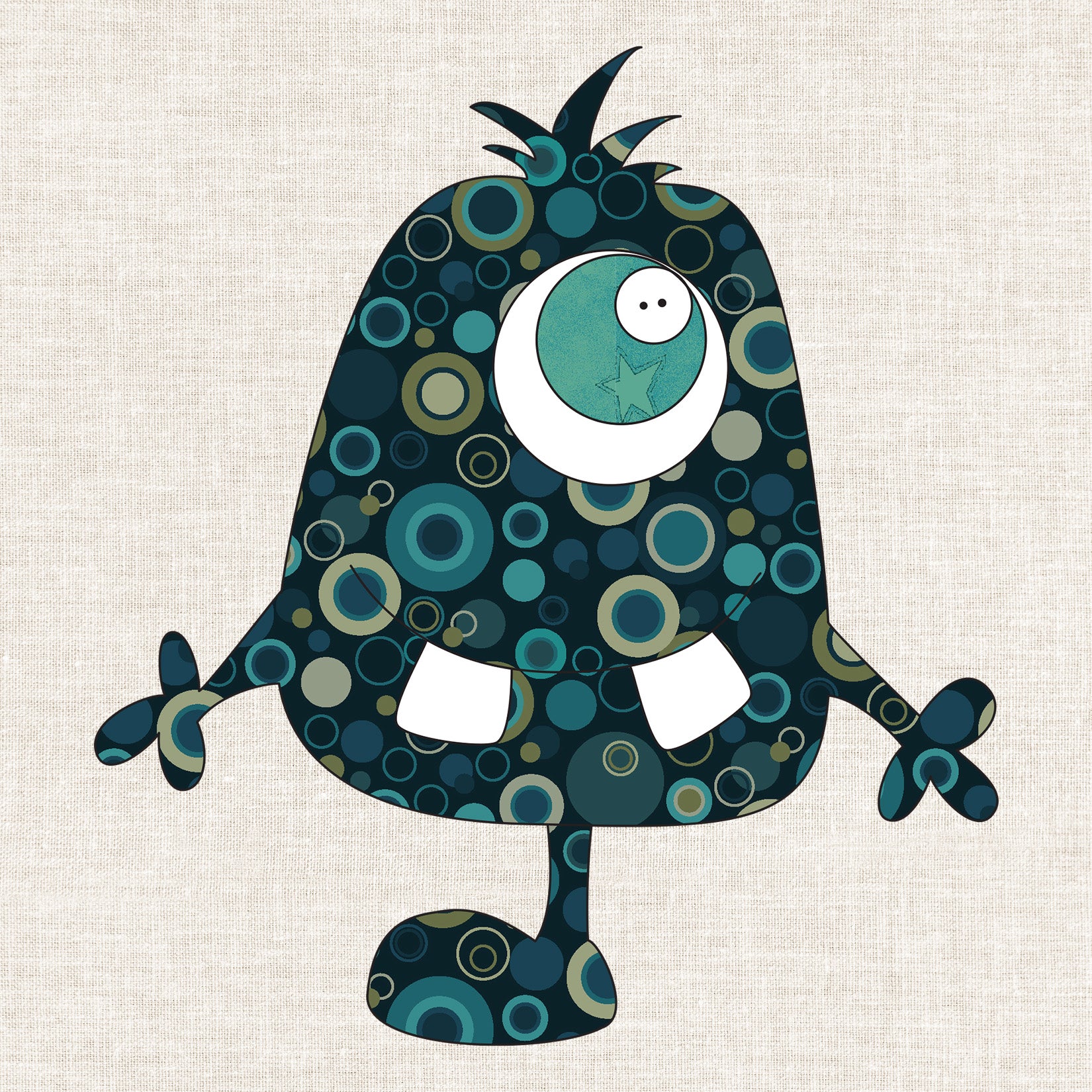 One Leg Monster Applique