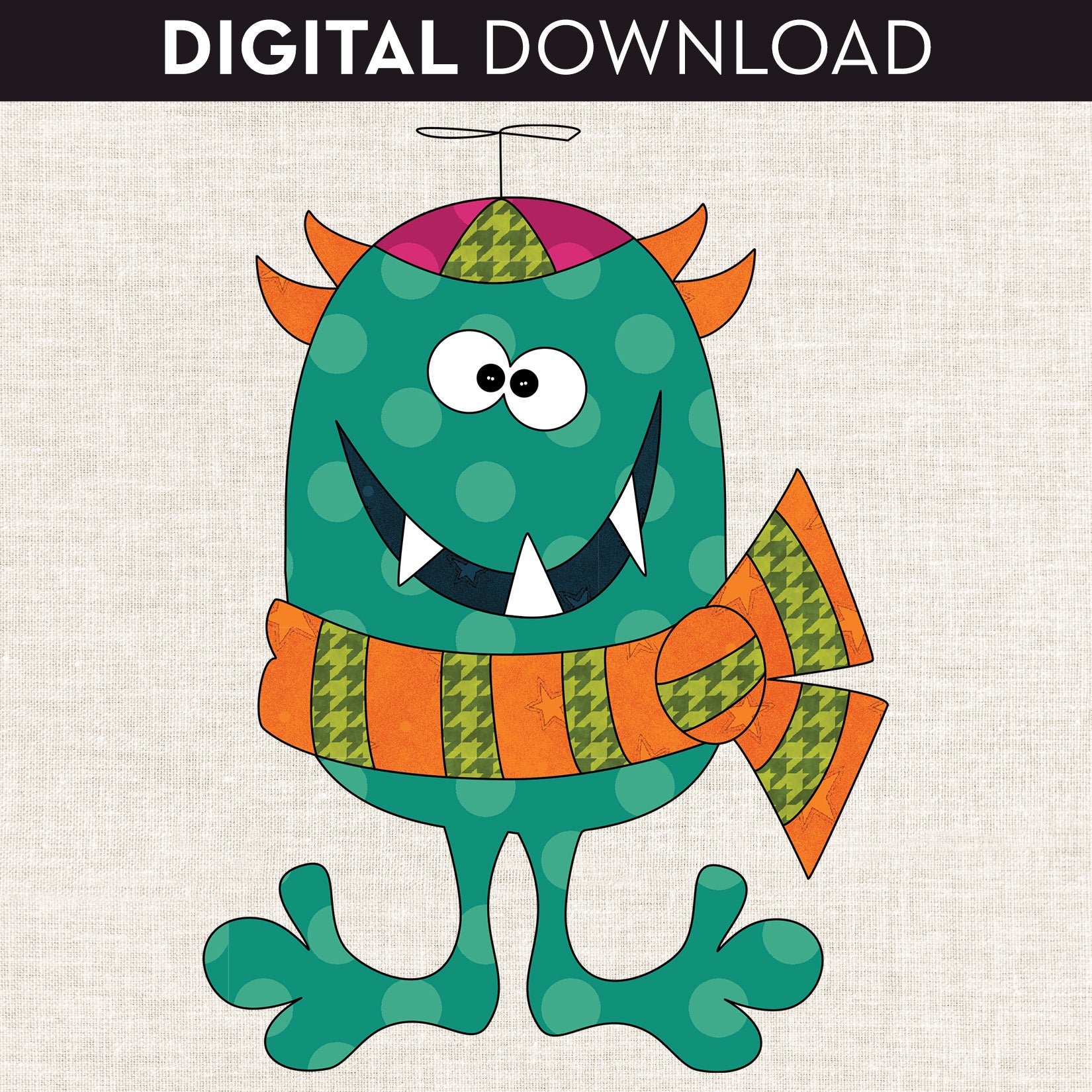 Little Boy Monster Applique