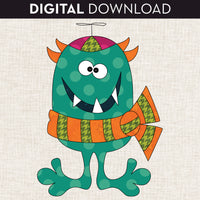 Little Boy Monster Applique