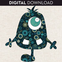 One Leg Monster Applique