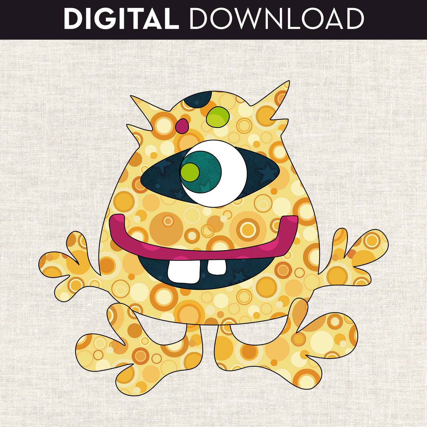 Single Eye Monster Applique