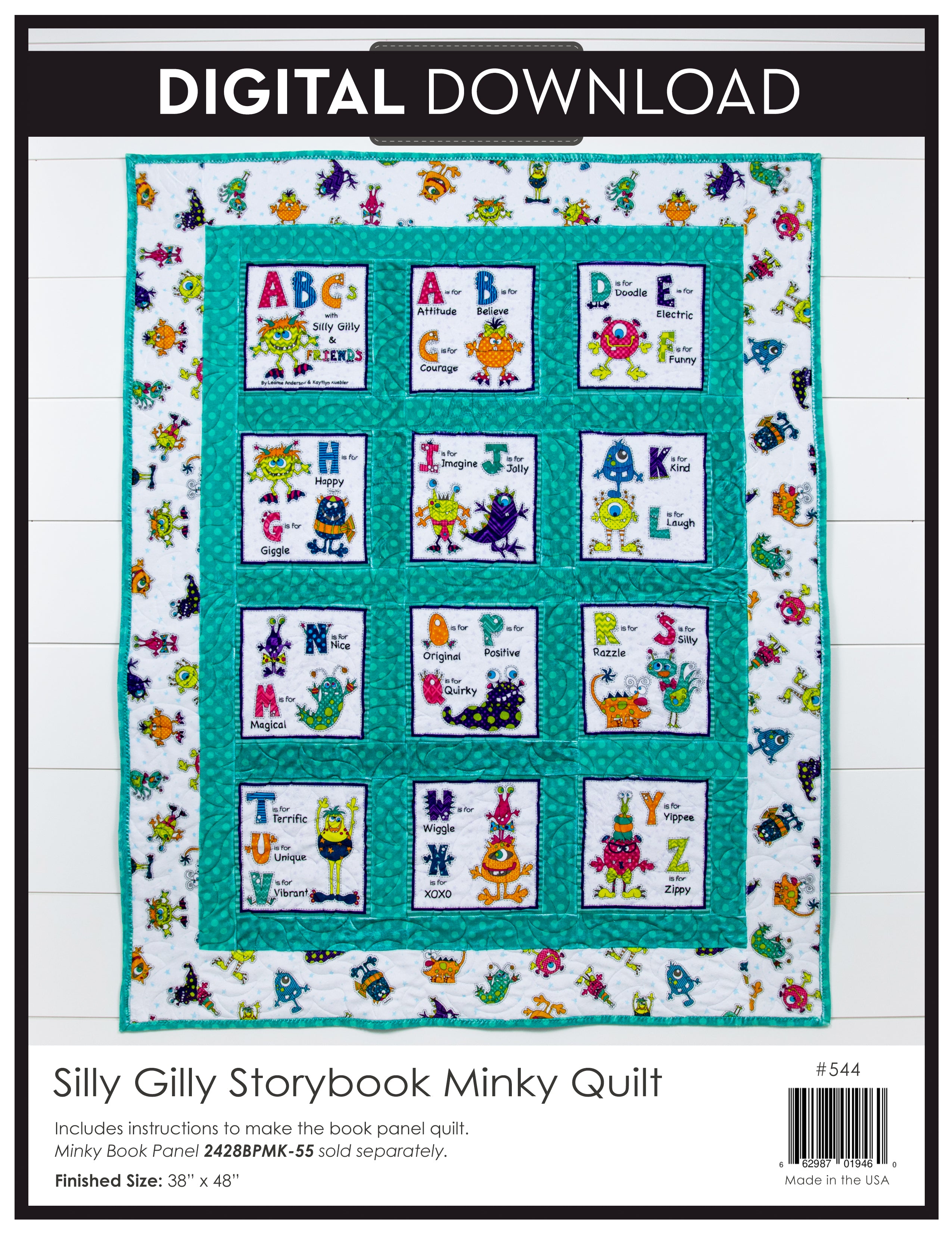 Silly Gilly Storybook Minky Quilt Pattern