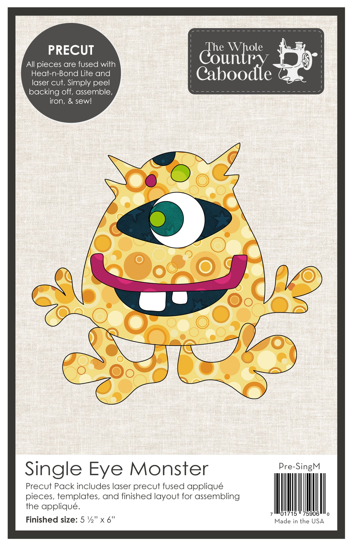 Single Eye Monster Applique