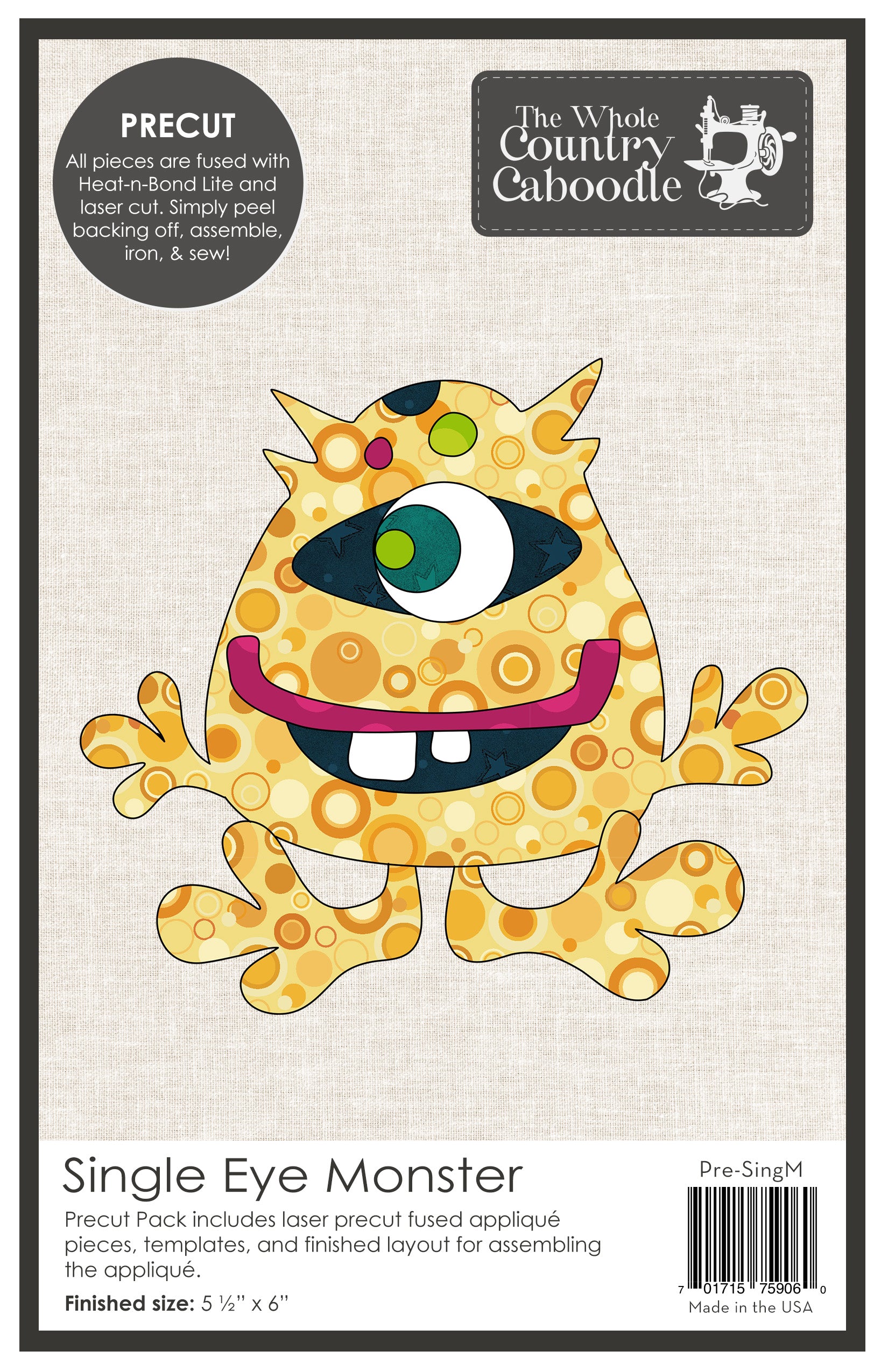 Single Eye Monster Applique