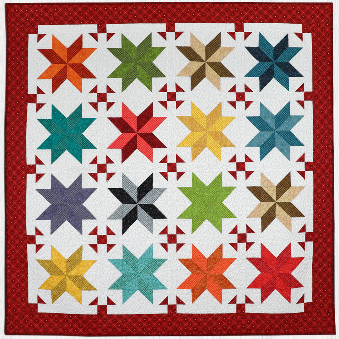Small Dashing Stars Quilt Pattern