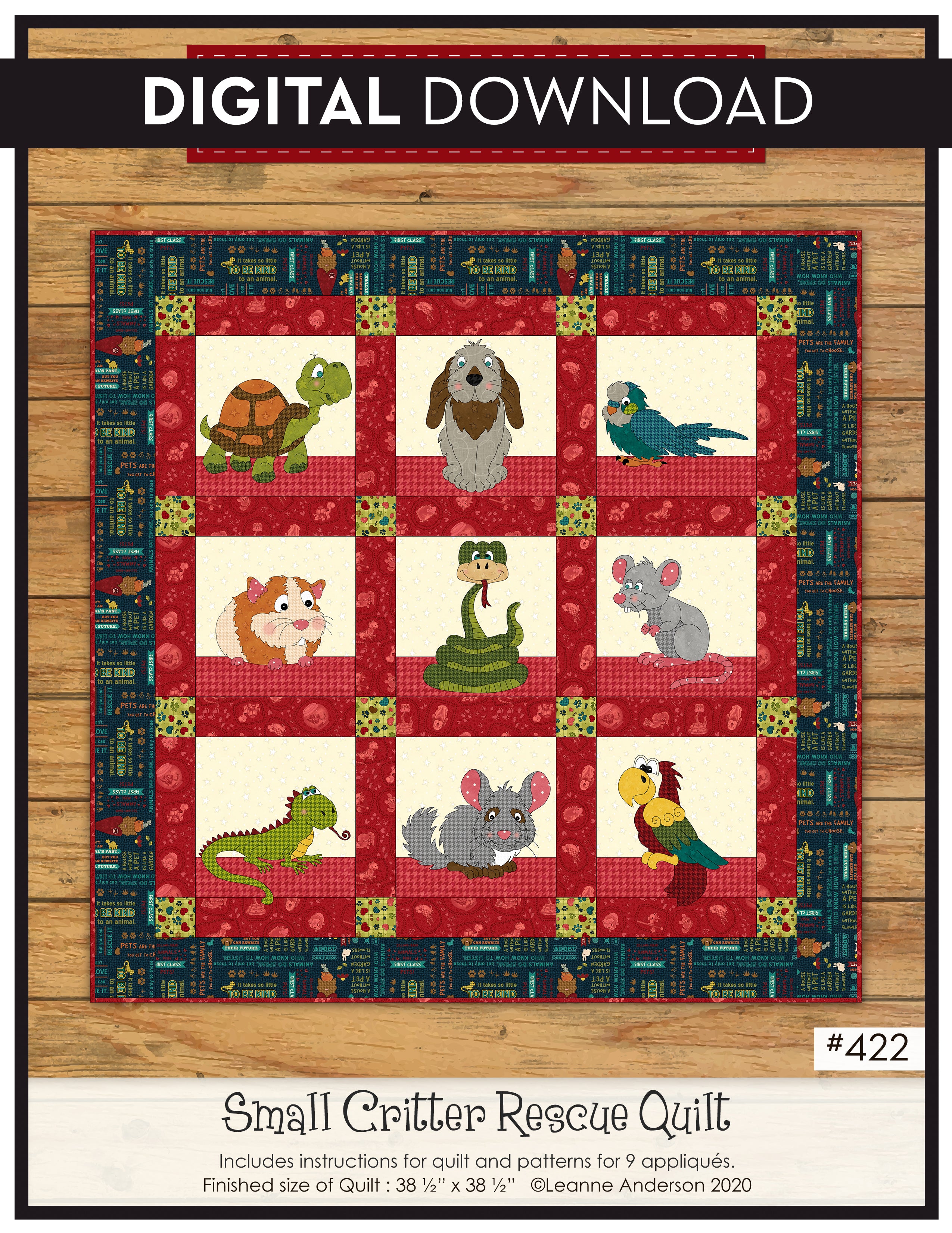 Small Critter Rescue Quilt Pattern