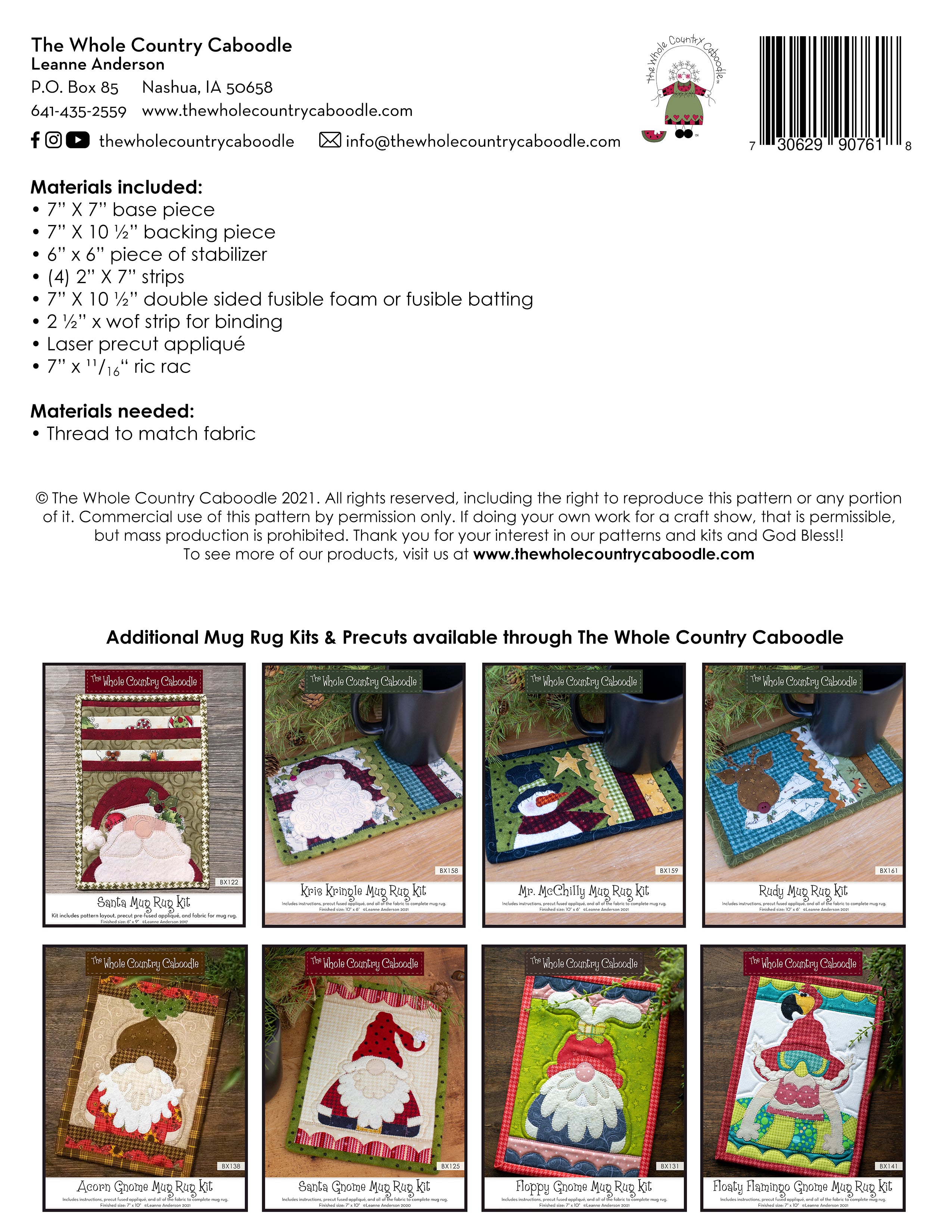 Snowflake Mug Rug Kit