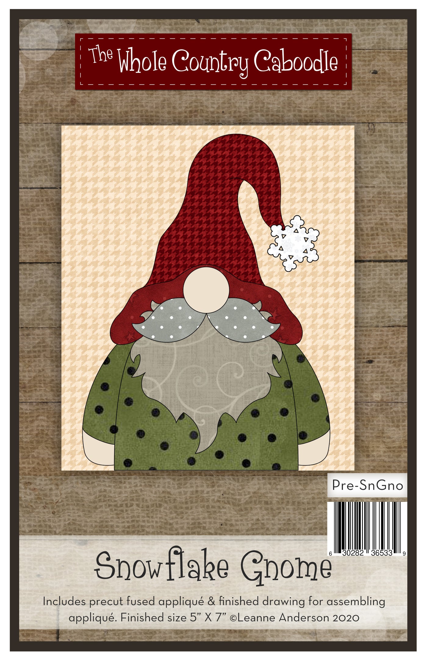 Snowflake Gnome Applique