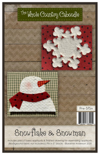 Snowflake & Snowman Applique