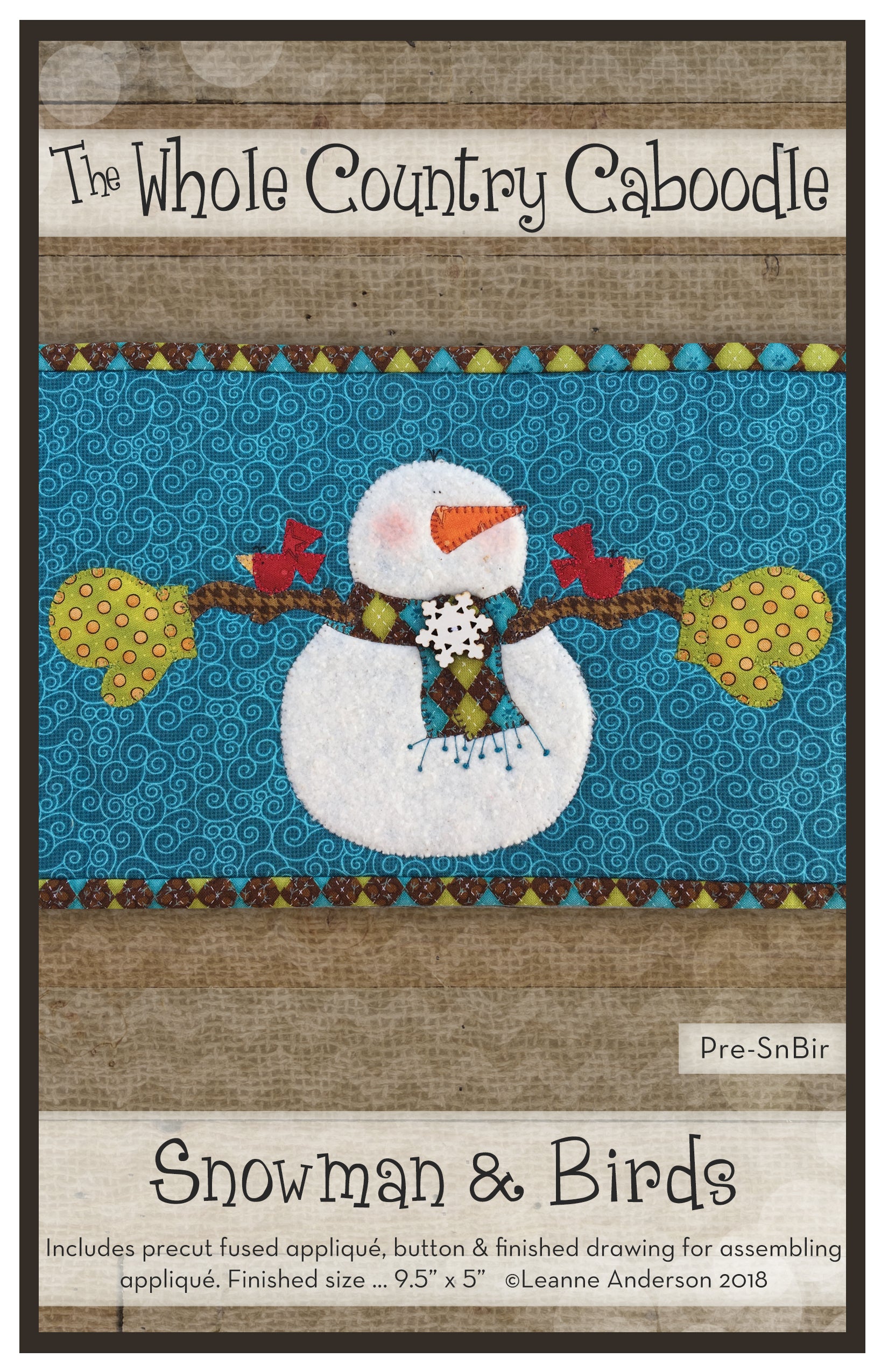 Snowman & Birds Applique