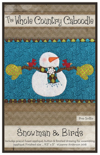Snowman & Birds Applique