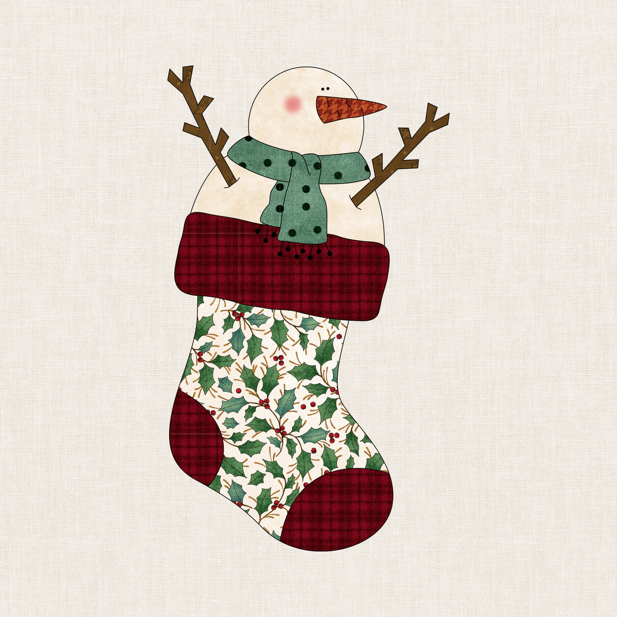Snowman Stocking Stuffer Applique