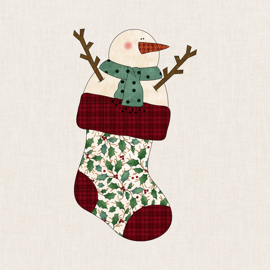 Snowman Stocking Stuffer Applique