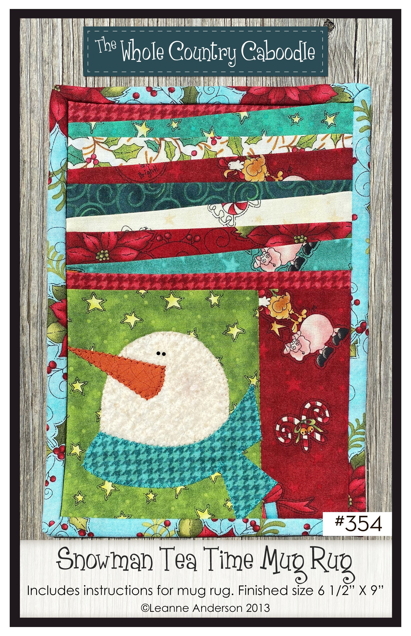 Snowman Tea Time Mug Rug Pattern