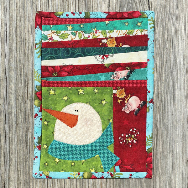 Snowman Tea Time Mug Rug Pattern
