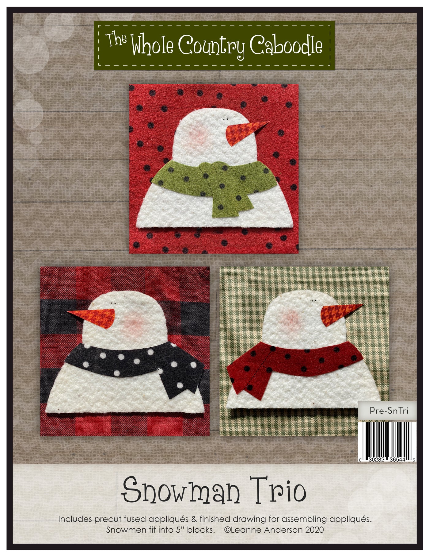Snowman Trio Applique