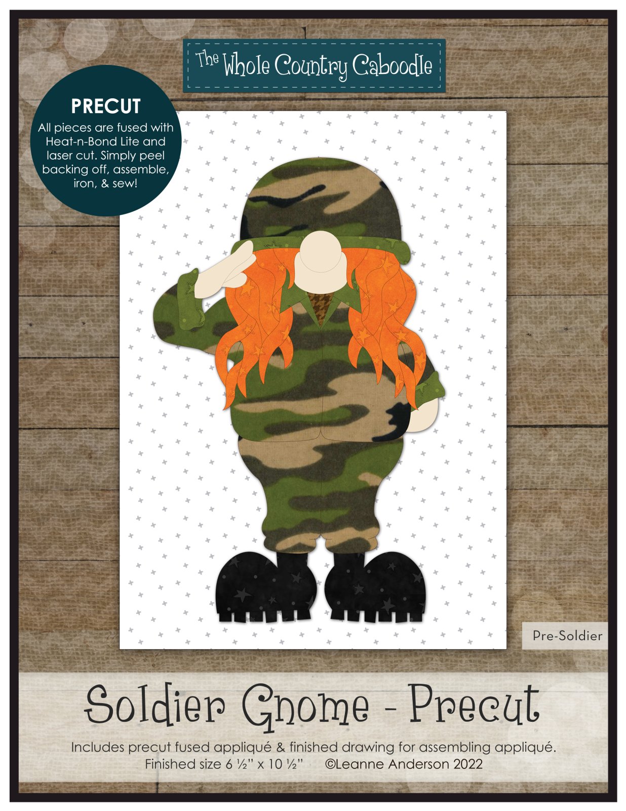 Soldier Gnome Applique