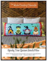 Spooky Time Gnomes Bench Pillow Pattern