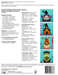 Spooky Time Gnomes Bench Pillow Pattern