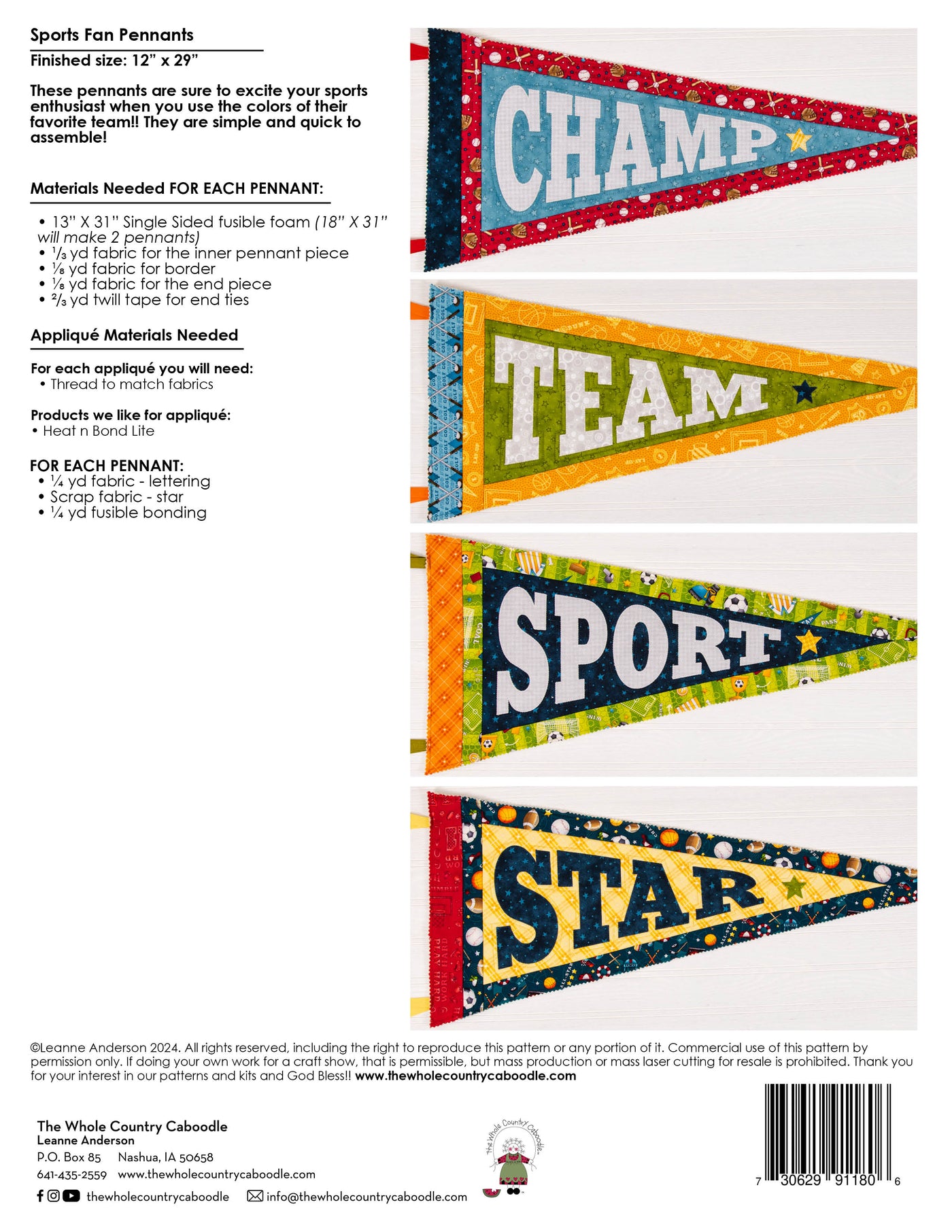 Sports Fan Pennants Pattern